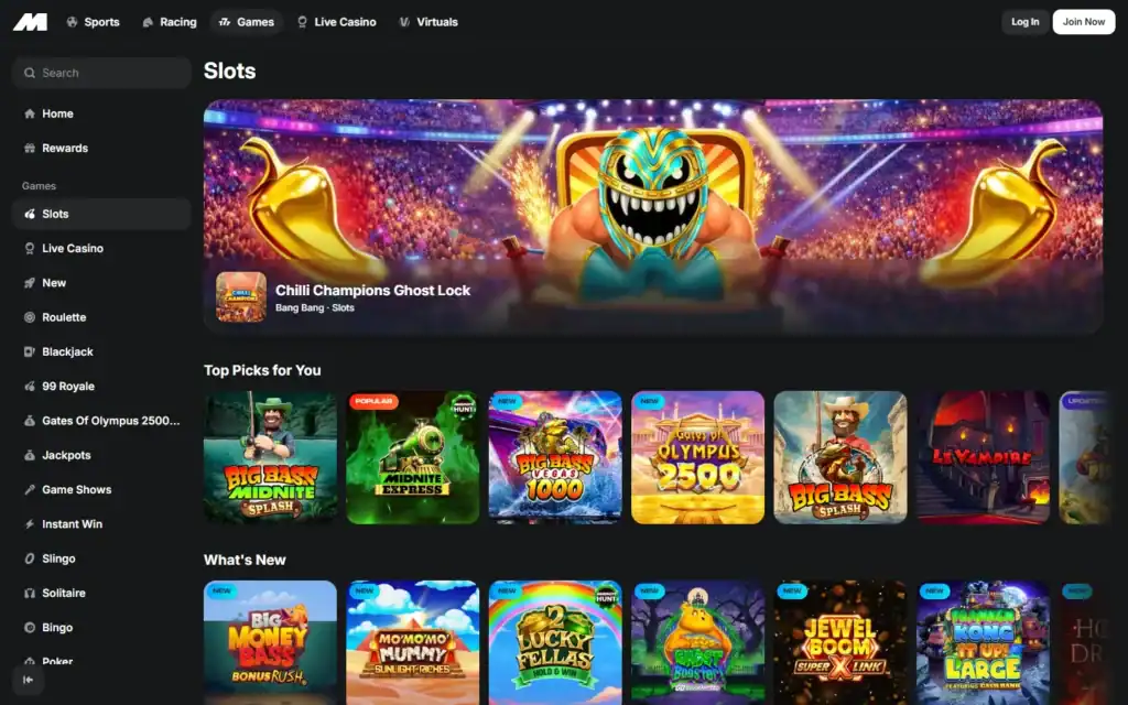 Midnite Casino: Slots