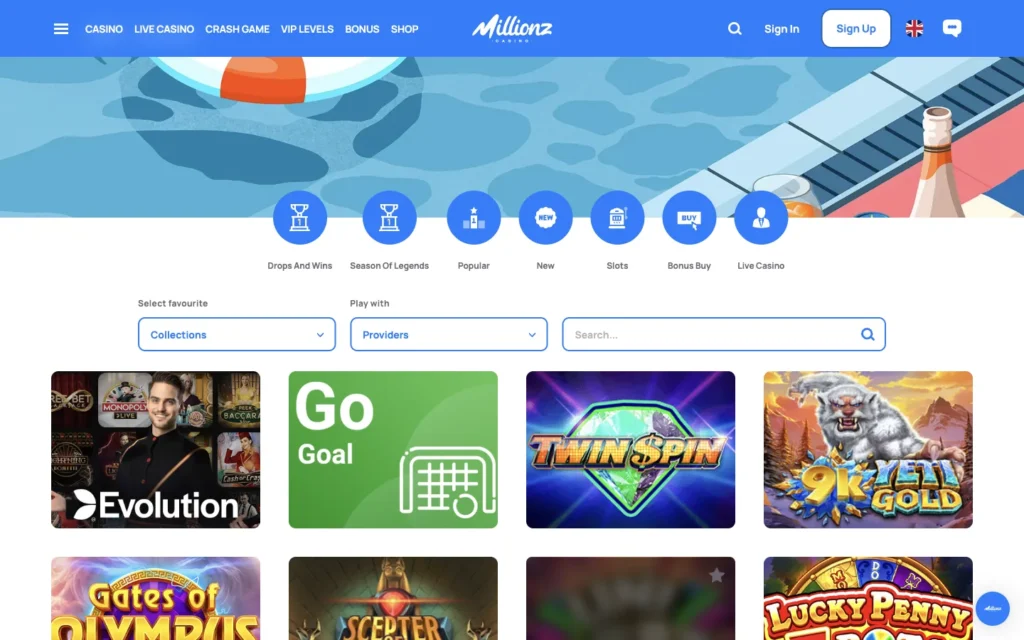 Millionz Casino: Slots