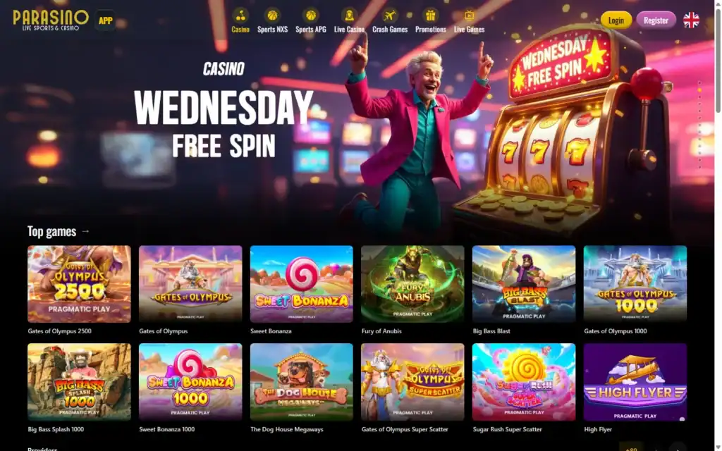 Parasino Casino: Homepage