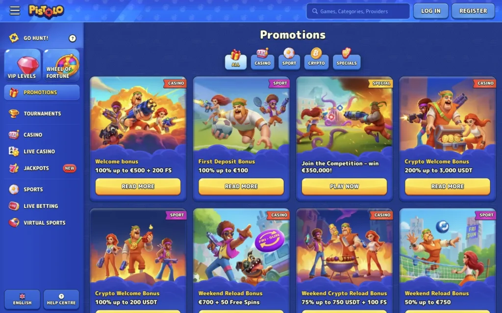 Pistolo Casino: Bonus