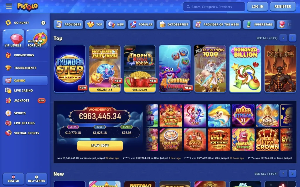 Pistolo Casino: Slots