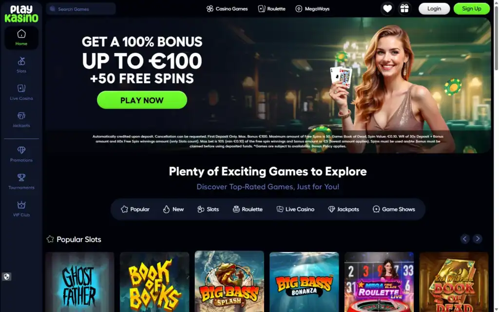 PlayKasino: Homepage