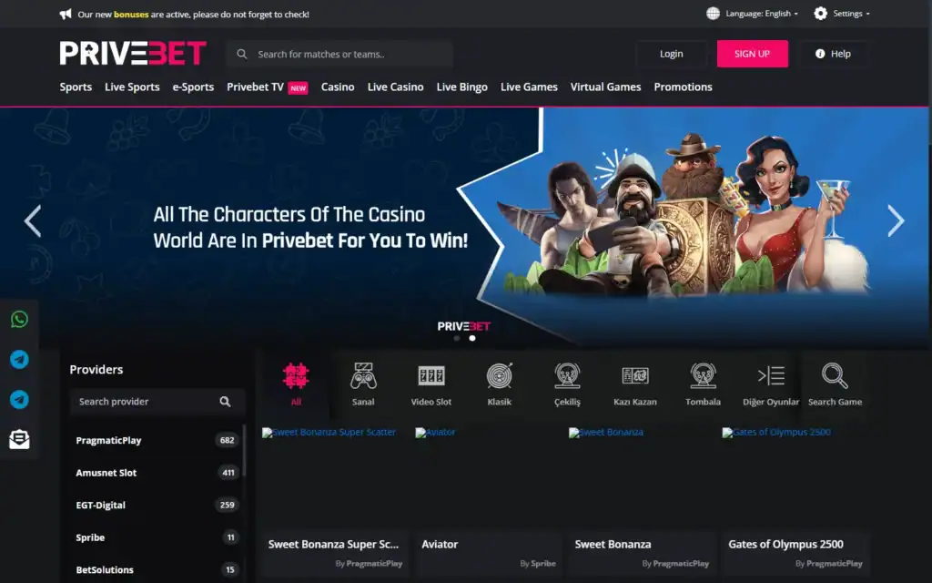 Privebet: Slots
