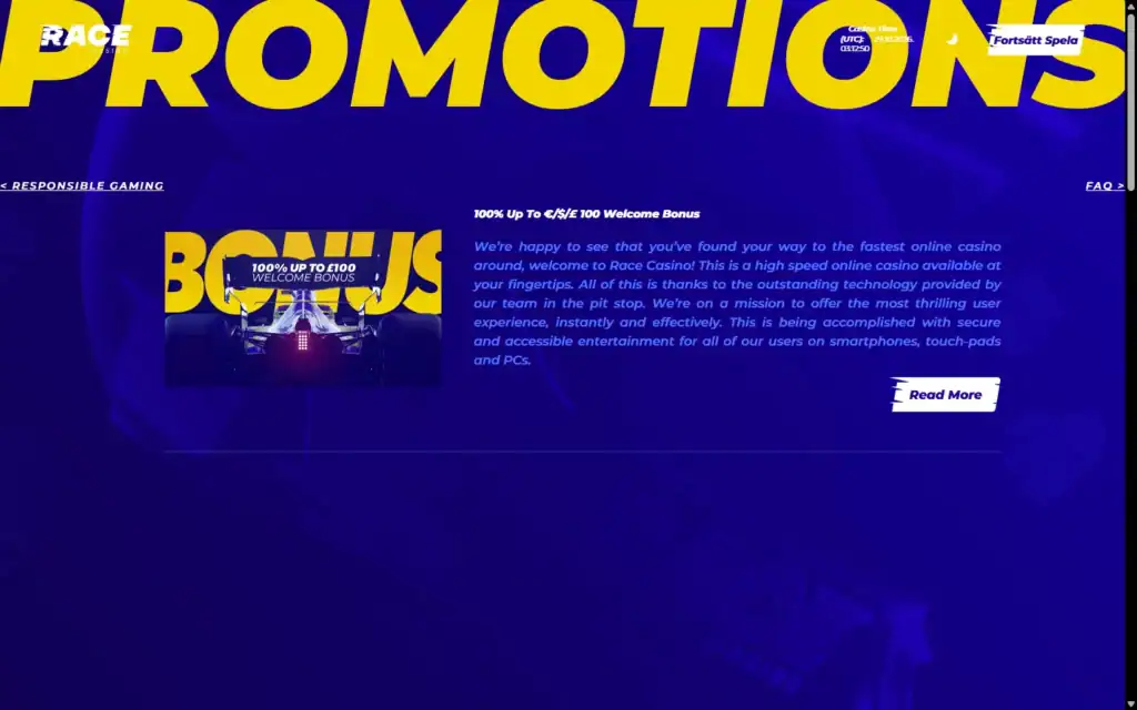 Race Casino: Bonus
