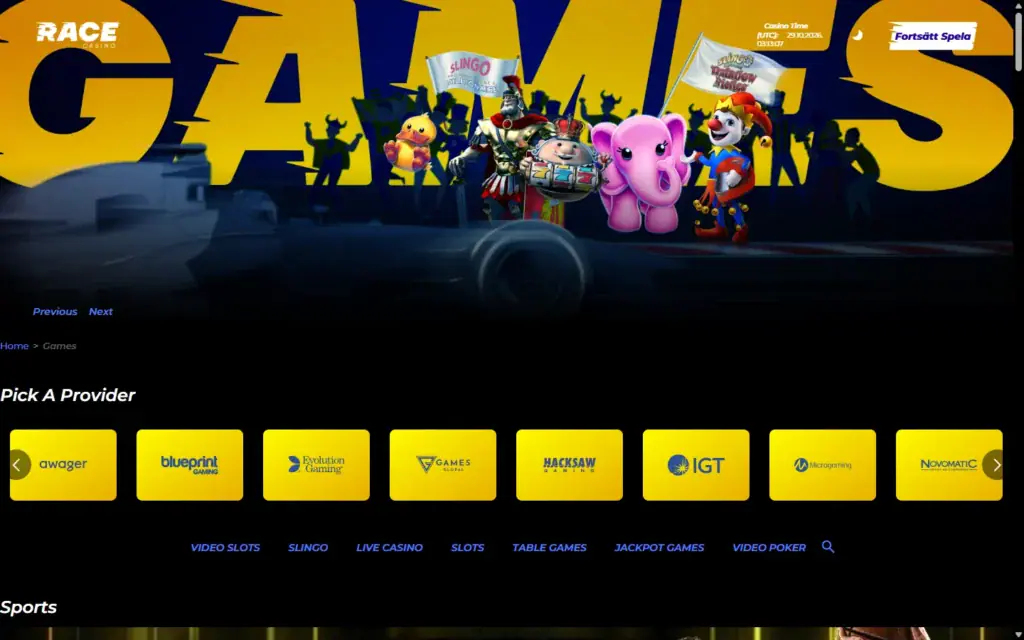 Race Casino: Live Casino