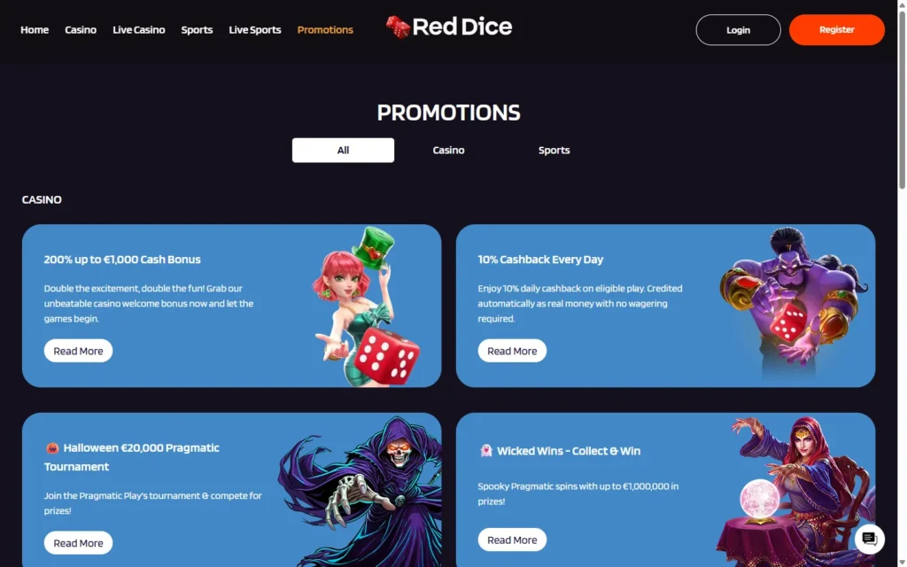 Reddice Com Casino: Bonus