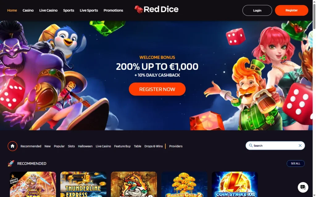 Reddice Com Casino: Homepage