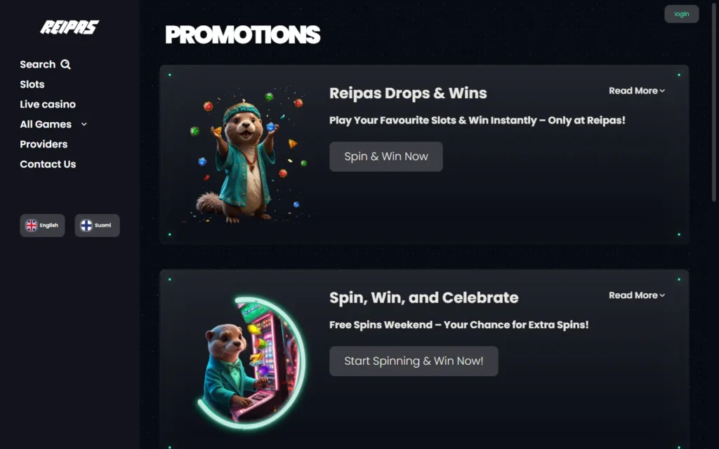 Reipas Casino: Bonus