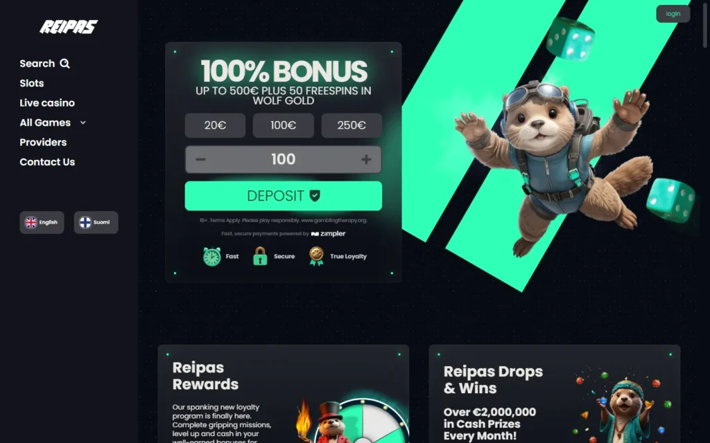 Reipas Casino: Homepage