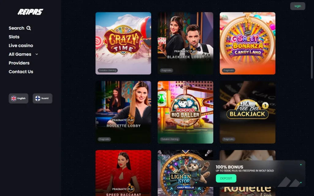 Reipas Casino: Live Casino