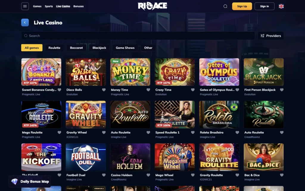 Rioace Casino: Live Casino