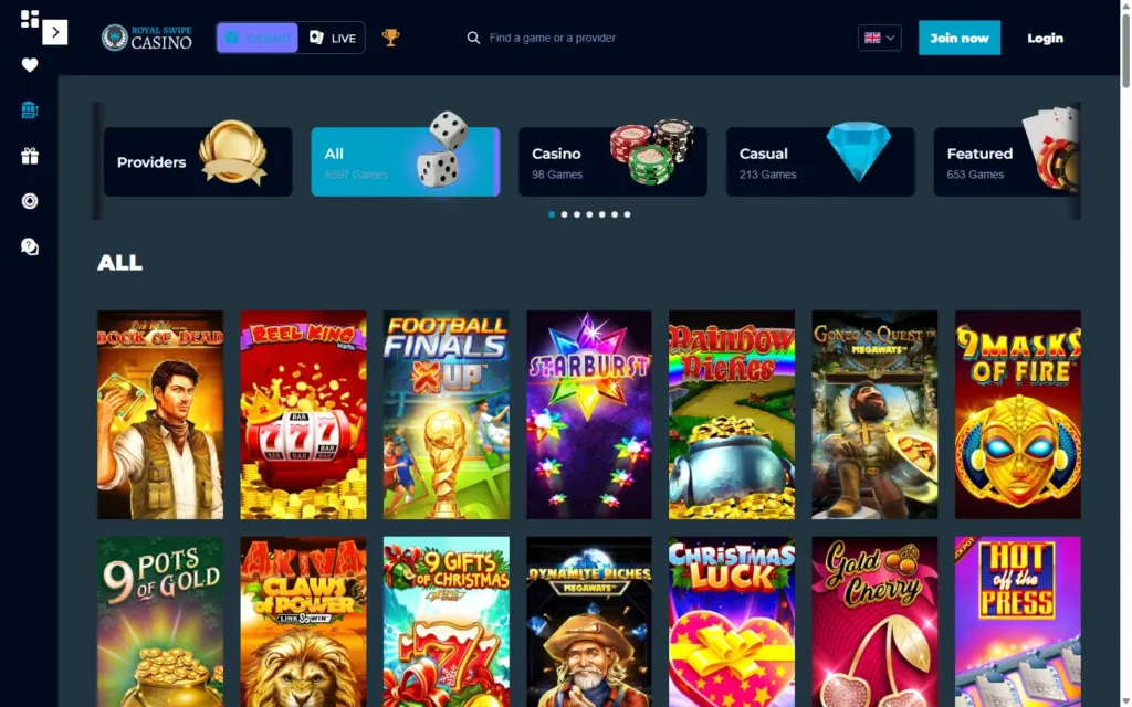 Royal Swipe Casino (RoyalSwipe.com): Slots