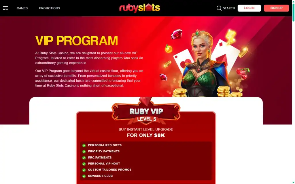Ruby Slots Casino: VIP