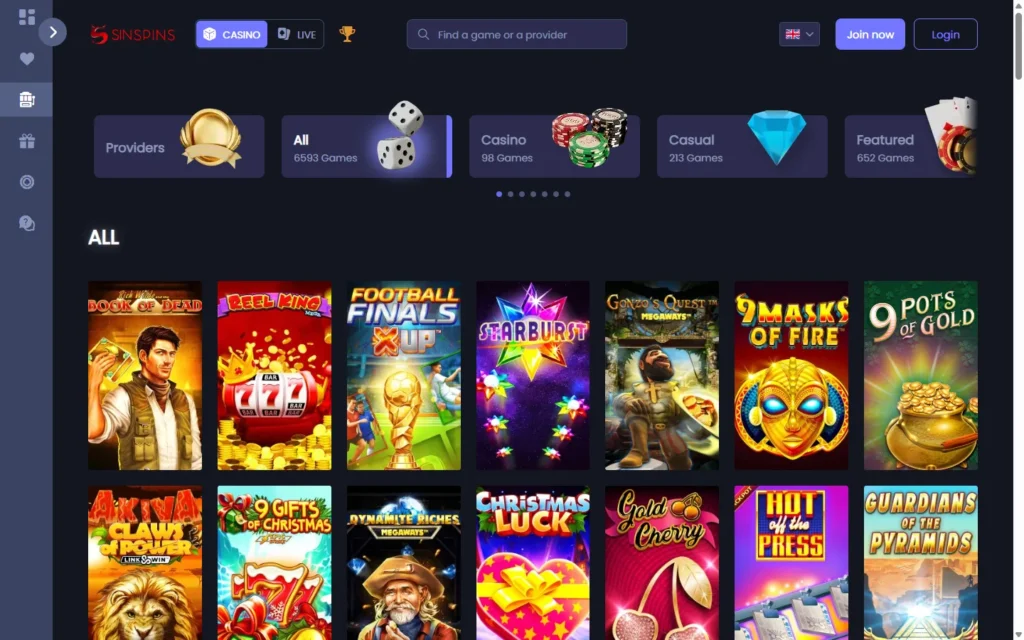 Sin Spins: Slots