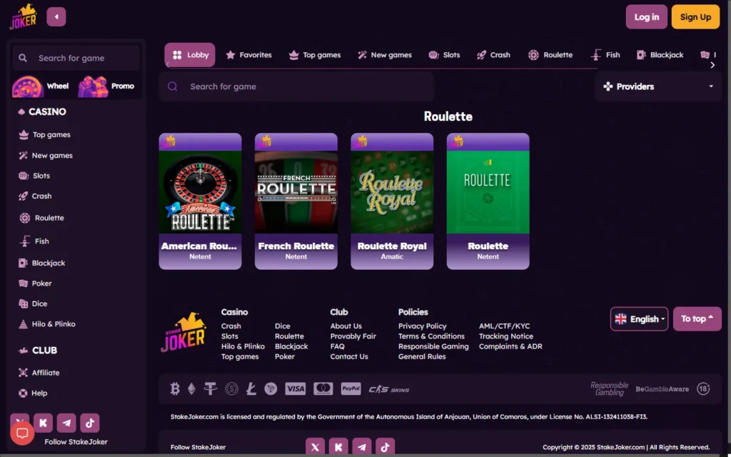 StakeJoker (Skin Joker Casino): Live Casino