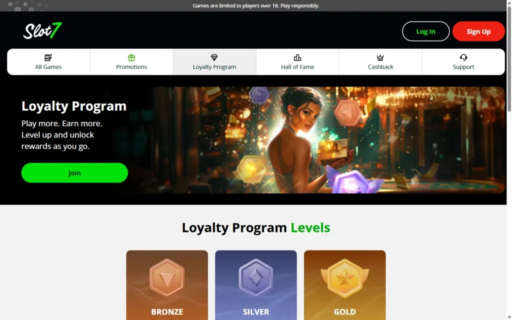 Slot7 Casino: VIP