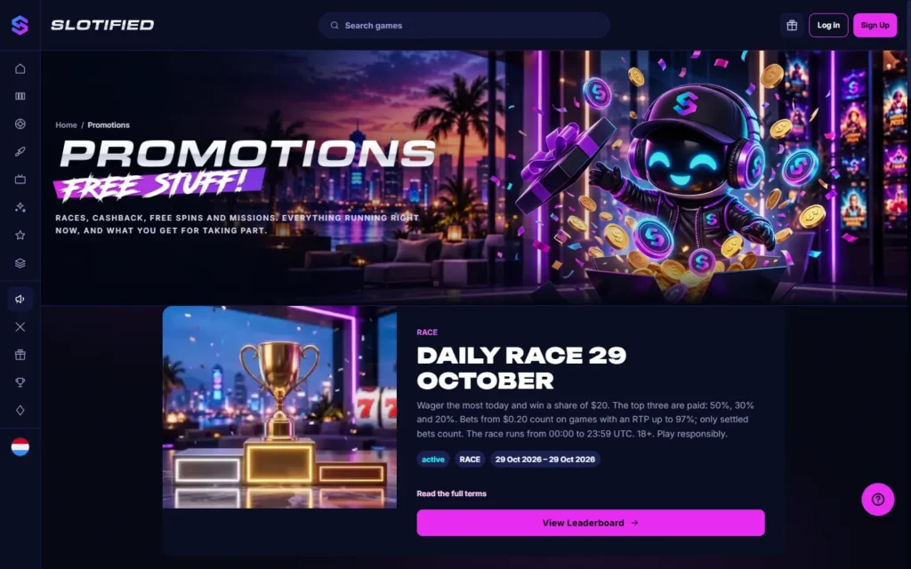Slotified Casino: Bonus