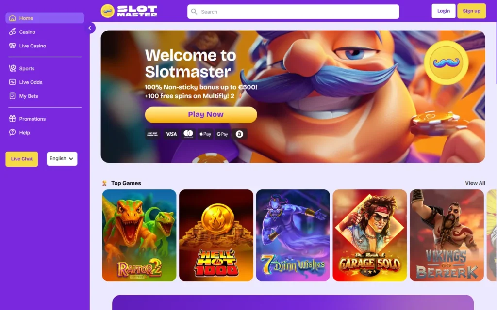 SlotMaster: Homepage