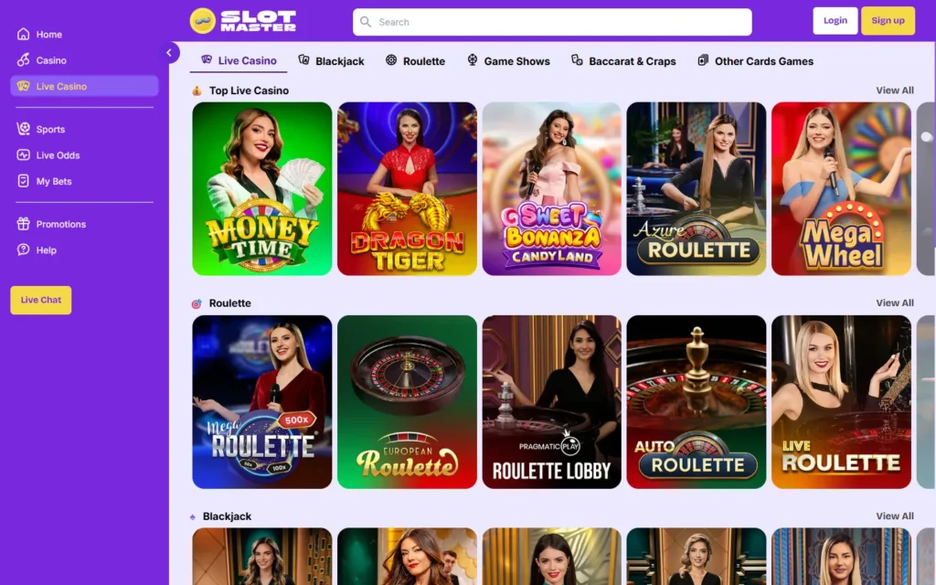 SlotMaster: Live Casino