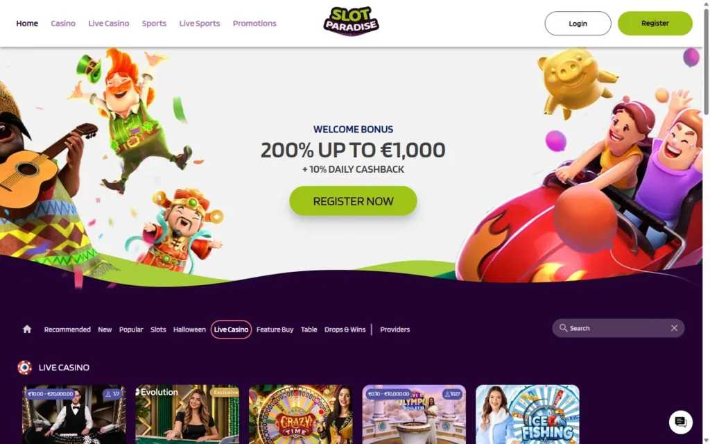 Slotparadise Casino: Live Casino