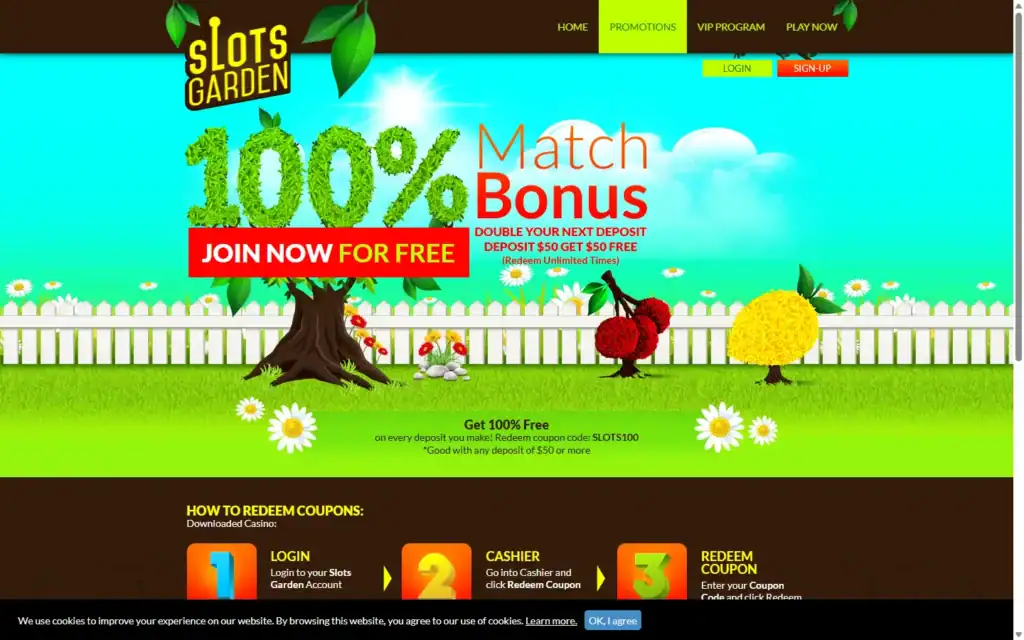 Slots Garden Casino: Bonus