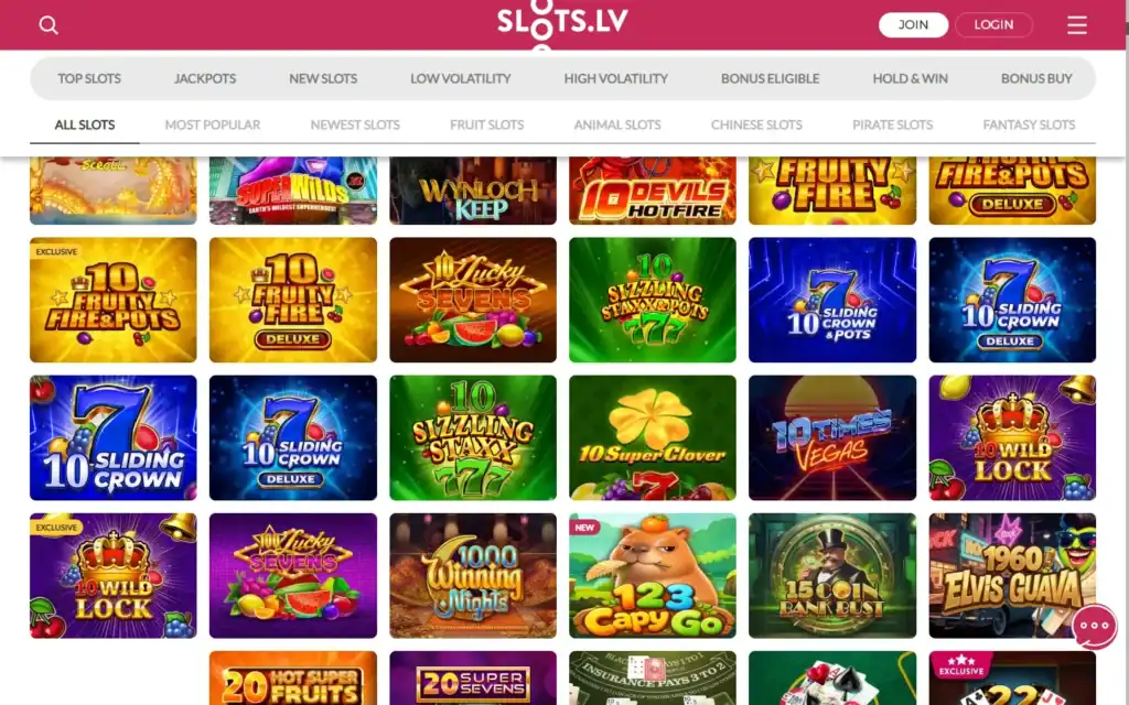 Slots.lv (SlotsLV): Slots