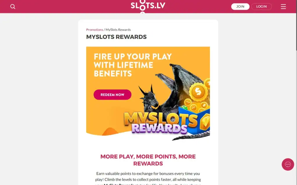 Slots.lv (SlotsLV): VIP
