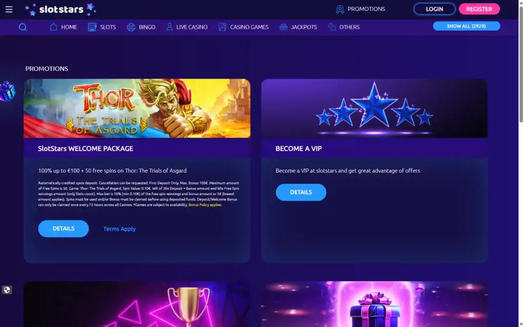 Slotstars Casino: Bonus