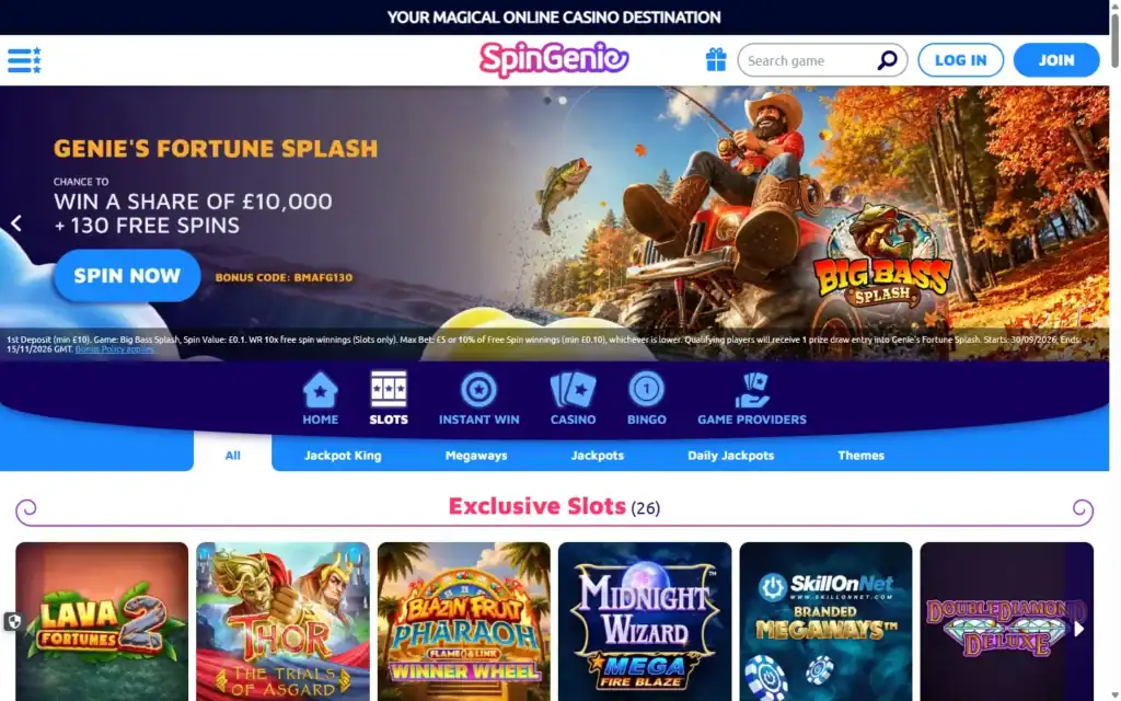 Spingenie Casino: Slots