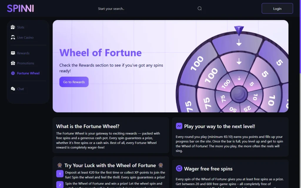 Spinni Casino: VIP