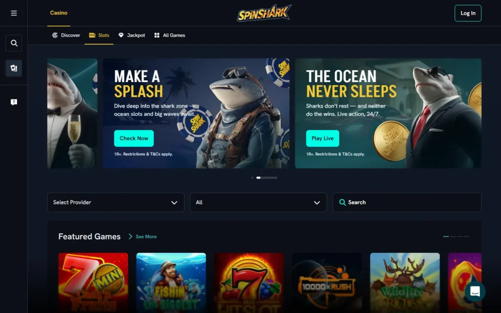SpinShark Casino: Slots