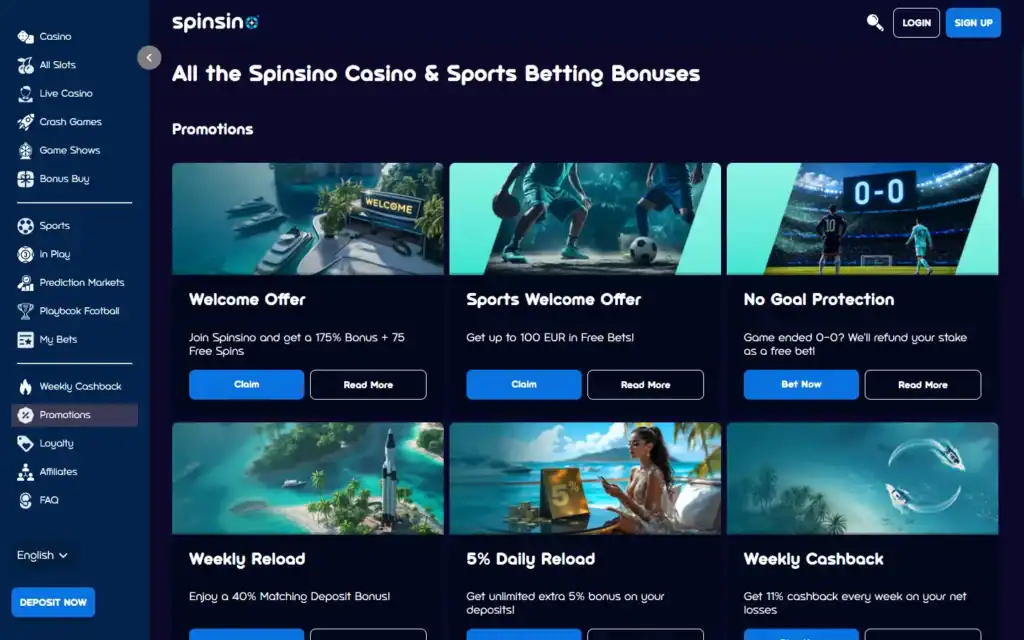Spinsino: Bonus