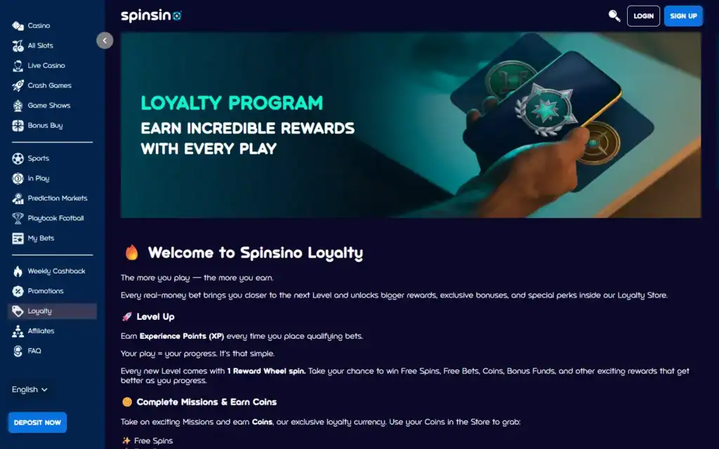 Spinsino: VIP