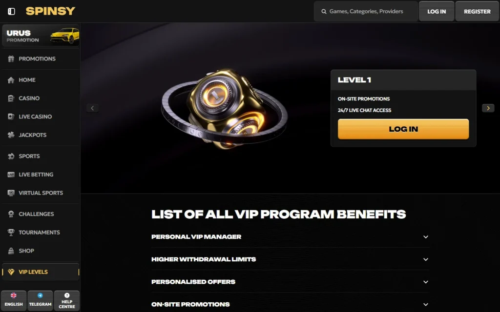 Spinsy: VIP