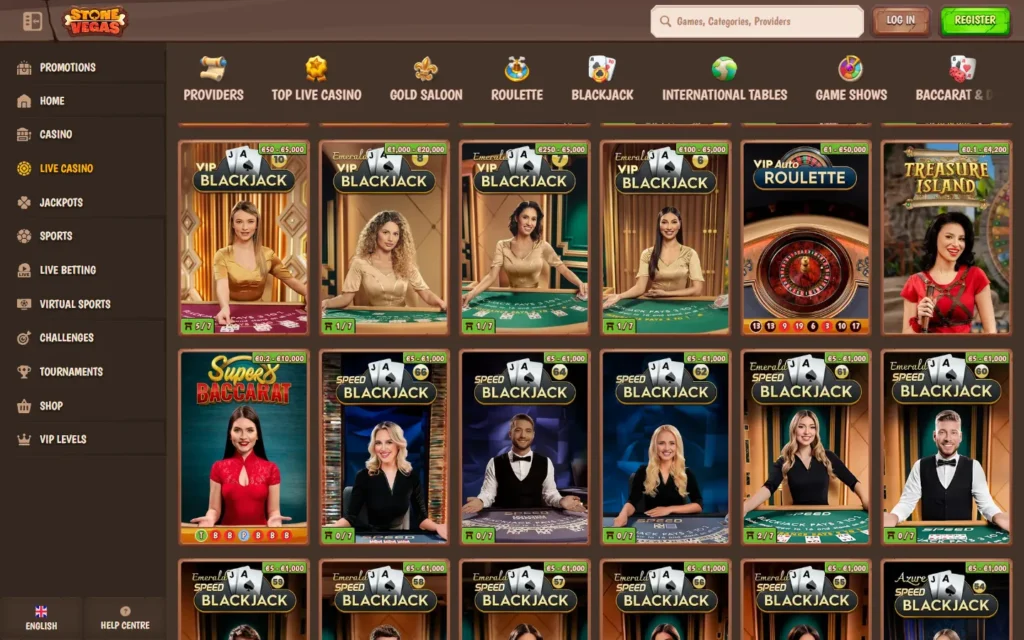 StoneVegas Casino: Live Casino