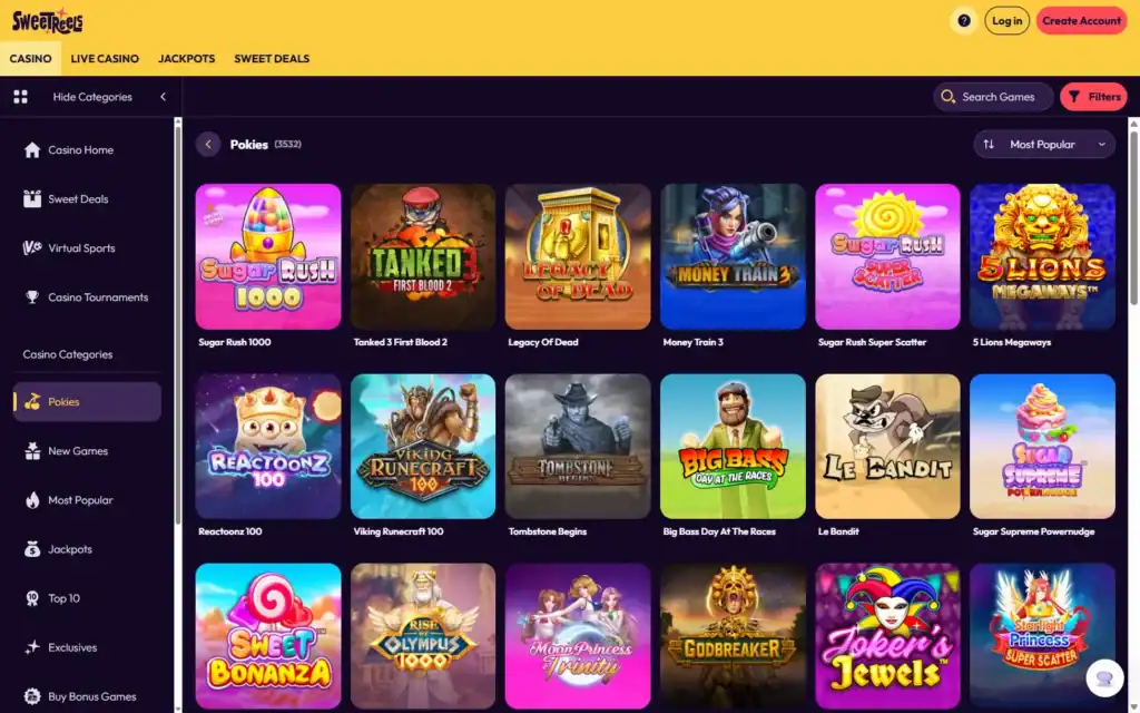 SweetReels Casino: Slots