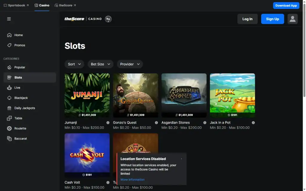 theScore Casino: Slots