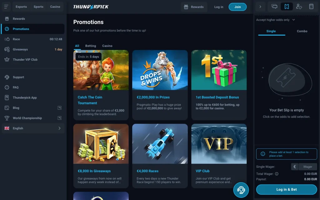 Thunderpick: Bonus