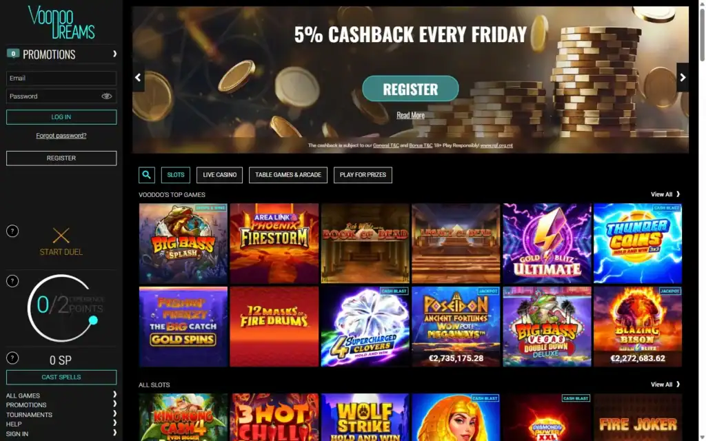 VoodooDreams Casino: Slots