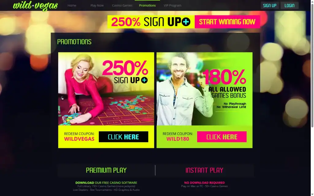 Wild Vegas Casino: Bonus