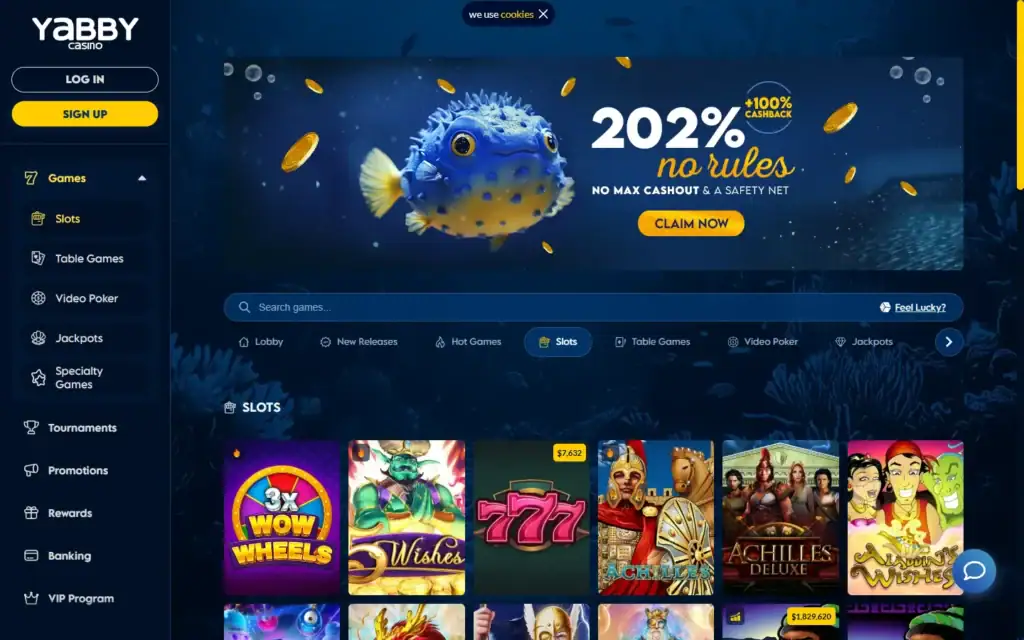 Yabby Casino: Slots