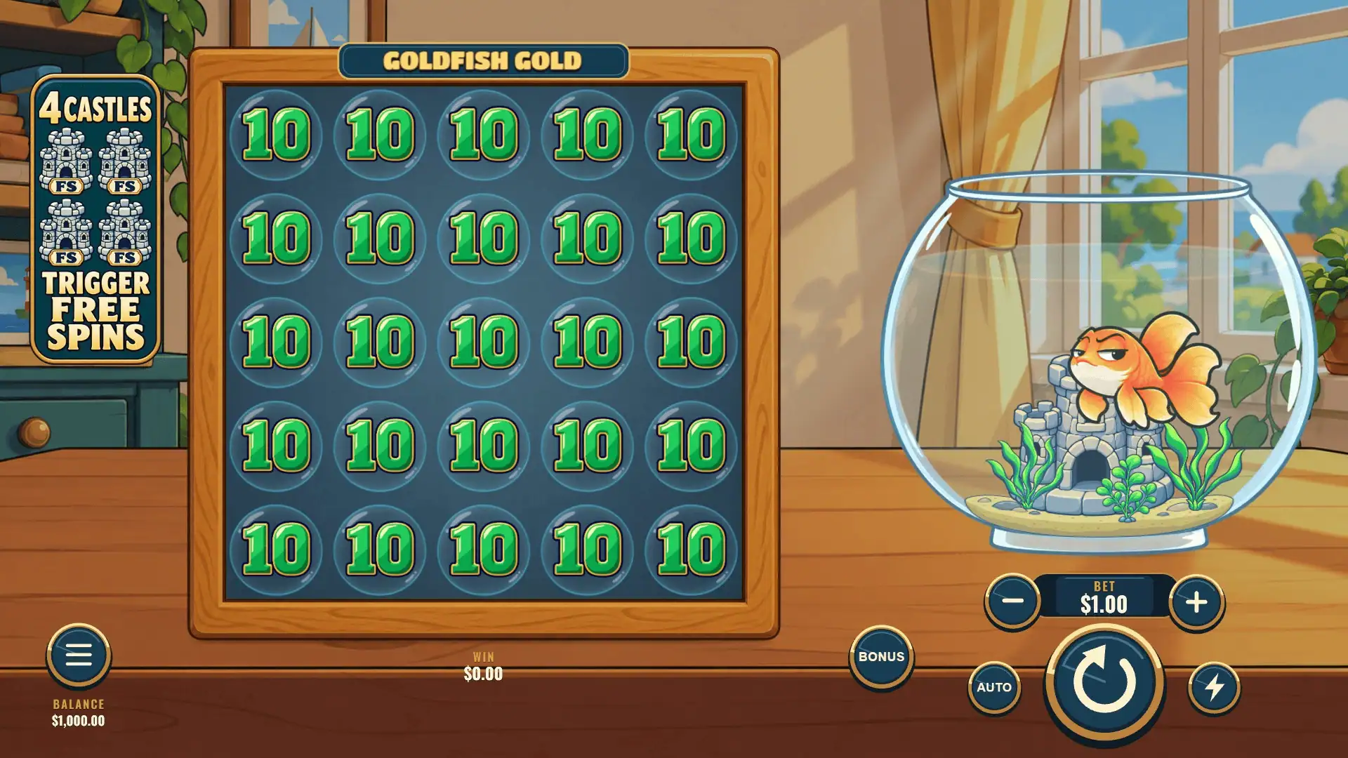 Goldfish Gold slot gameplay reels