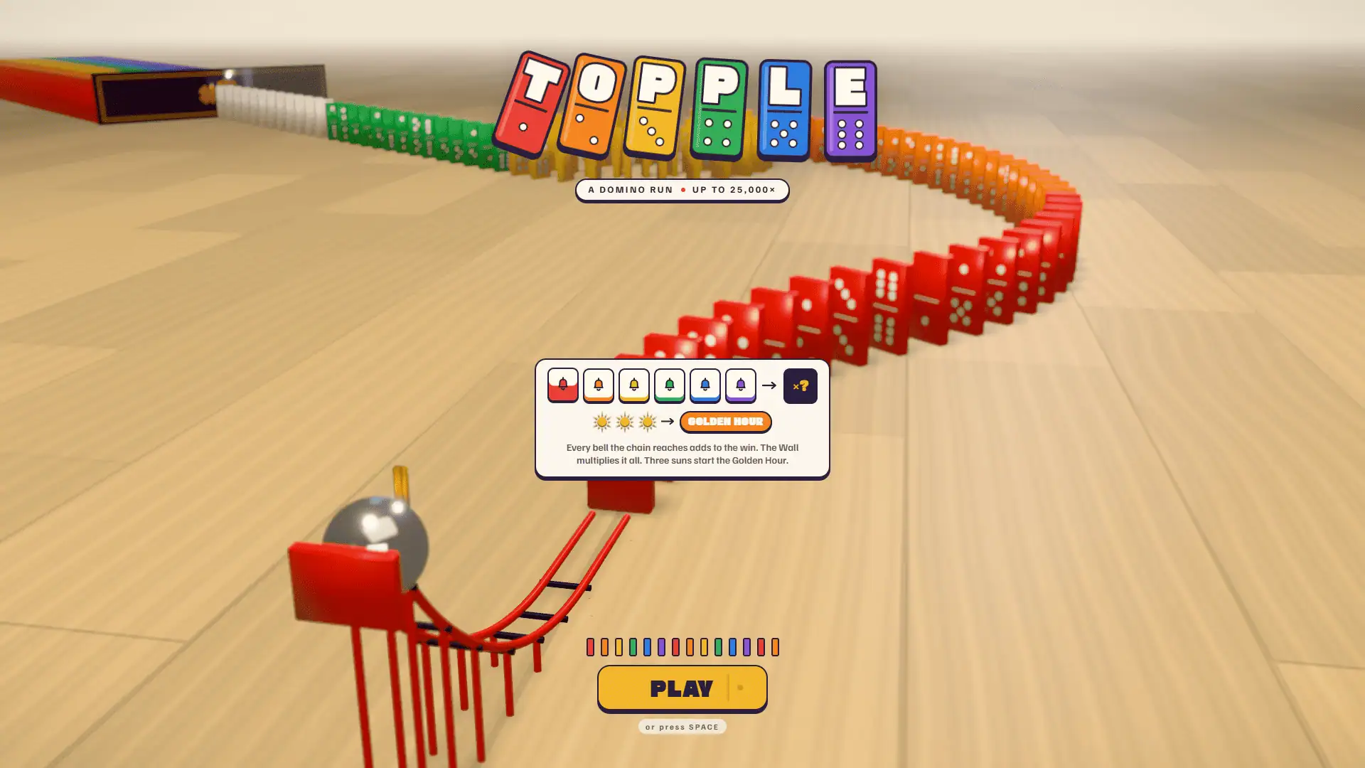 Topple slot intro screen