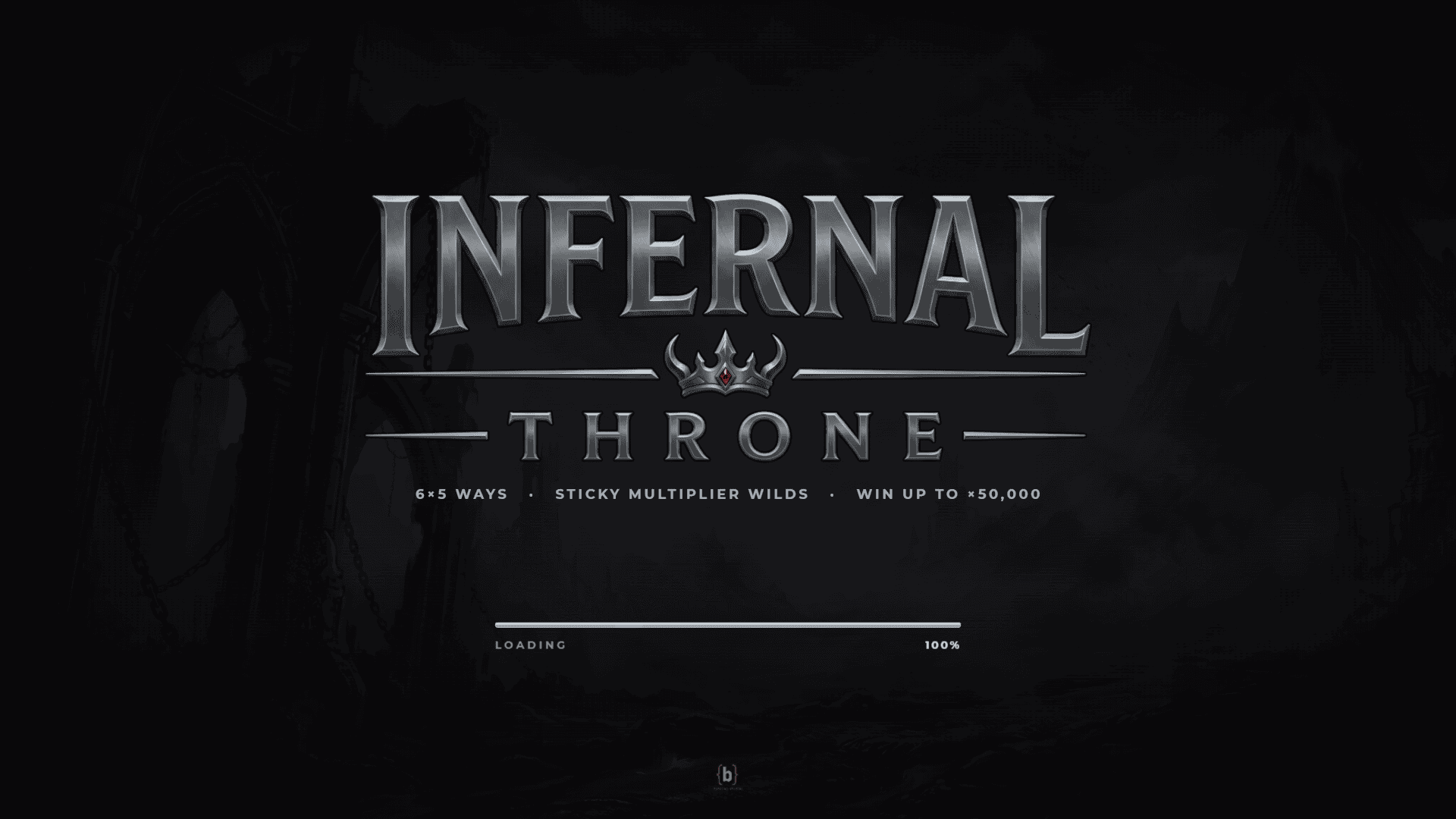 Infernal Throne slot intro screen
