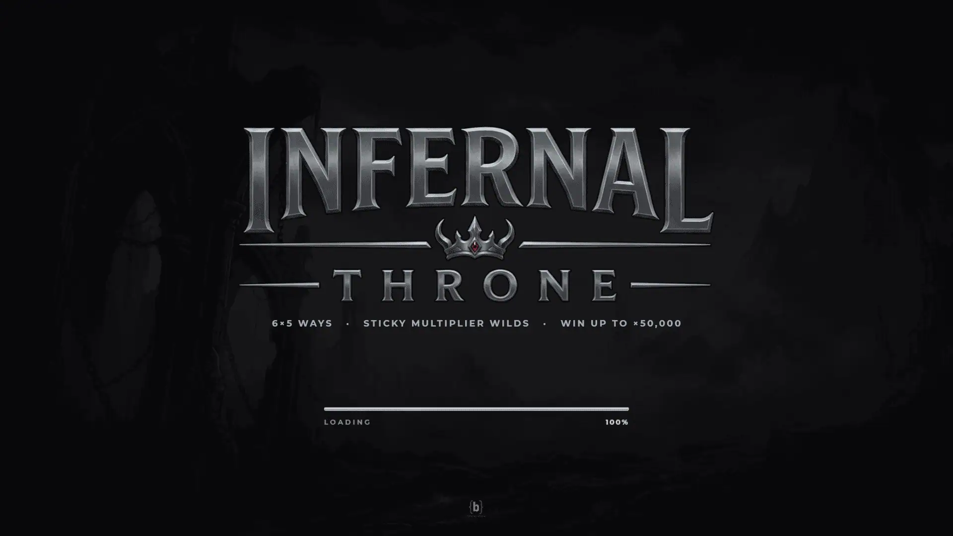 Infernal Throne slot intro screen