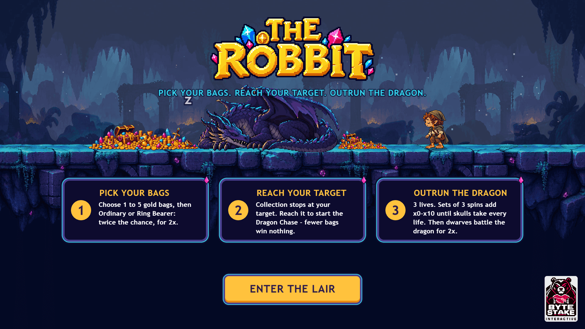 The Robbit slot intro screen