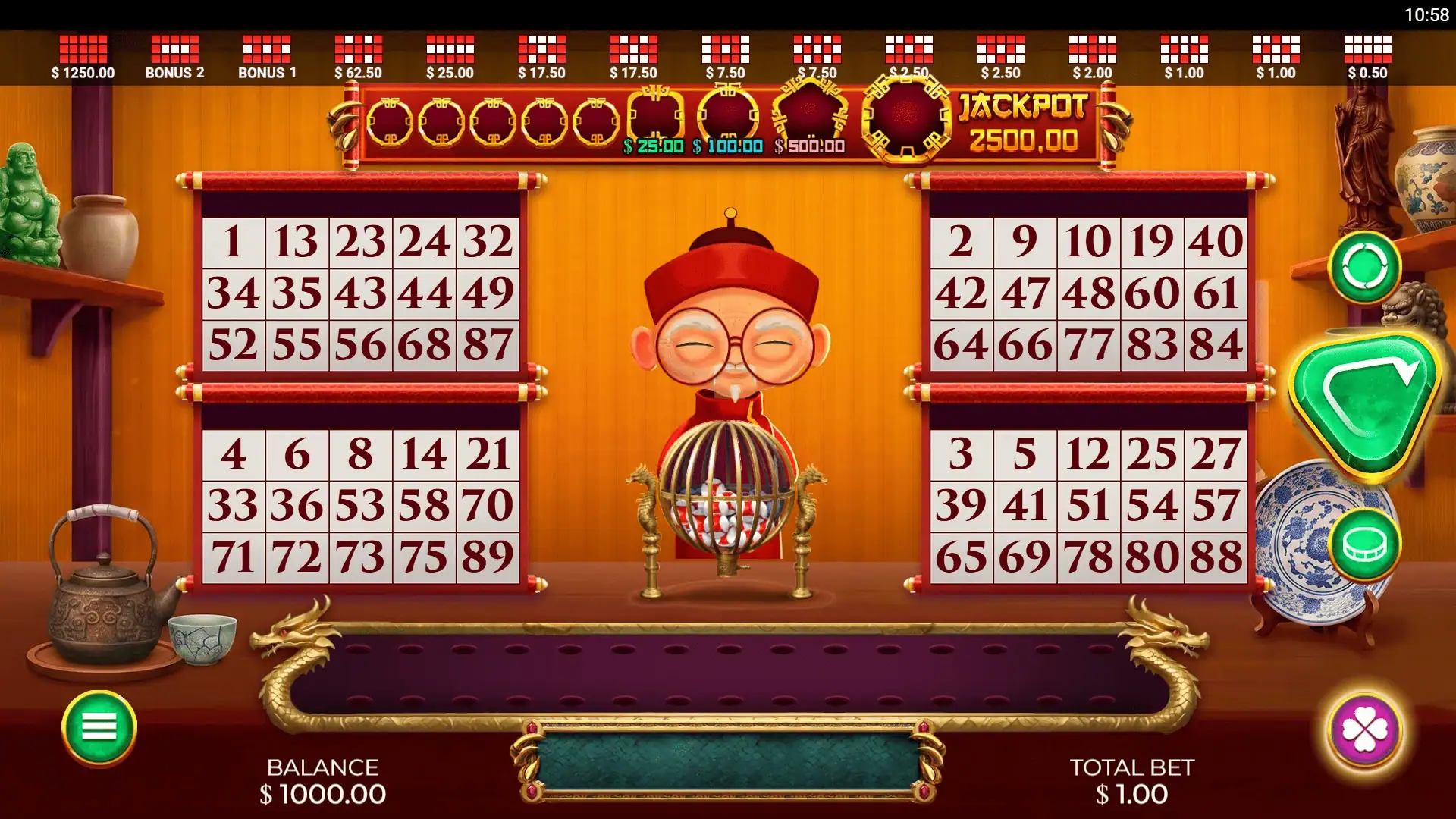 Grandpa Bingo slot gameplay reels