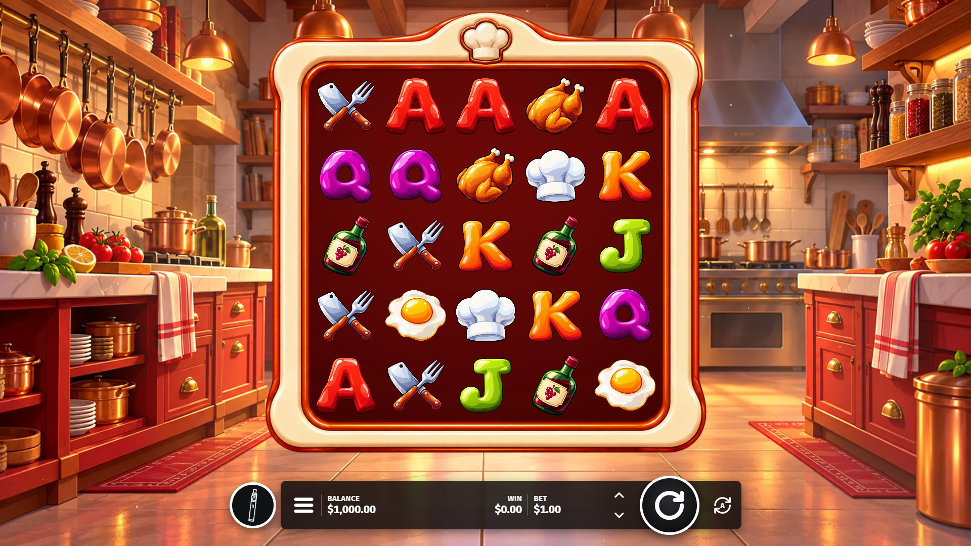 Chaos Kitchen slot gameplay reels