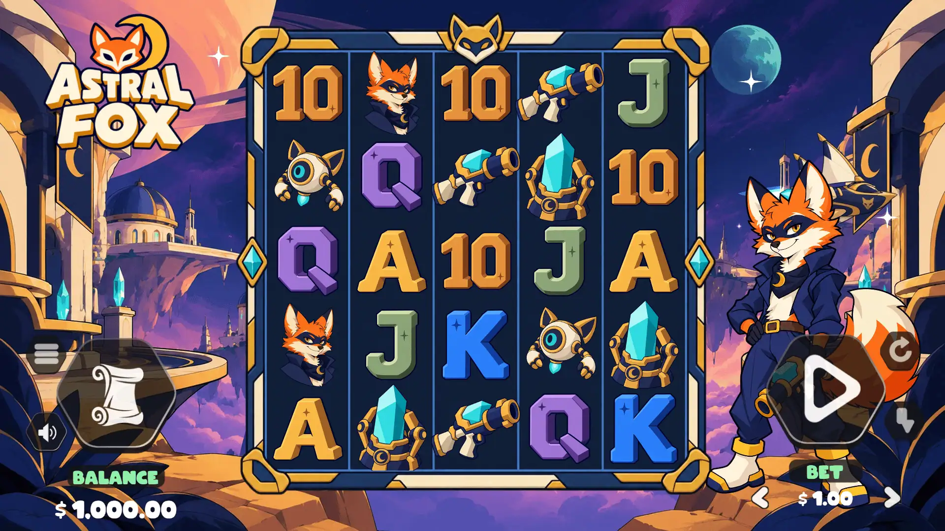 Astral Fox slot gameplay reels