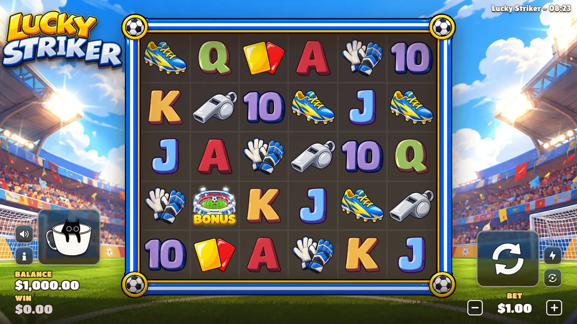 Lucky Striker slot gameplay reels